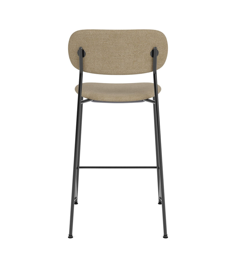 Co Counter Chair - Fully Upholstered - Audo Copenhagen - Chairs - Black Steel/ Audo Boucle 02 (Beige) - HORNE