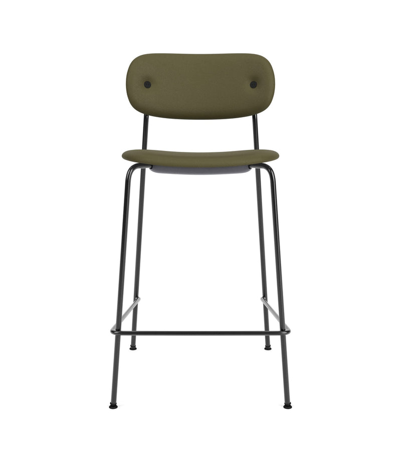 Co Counter Chair - Fully Upholstered - Audo Copenhagen - Chairs - Black Steel/ Audo Boucle 02 (Beige) - HORNE