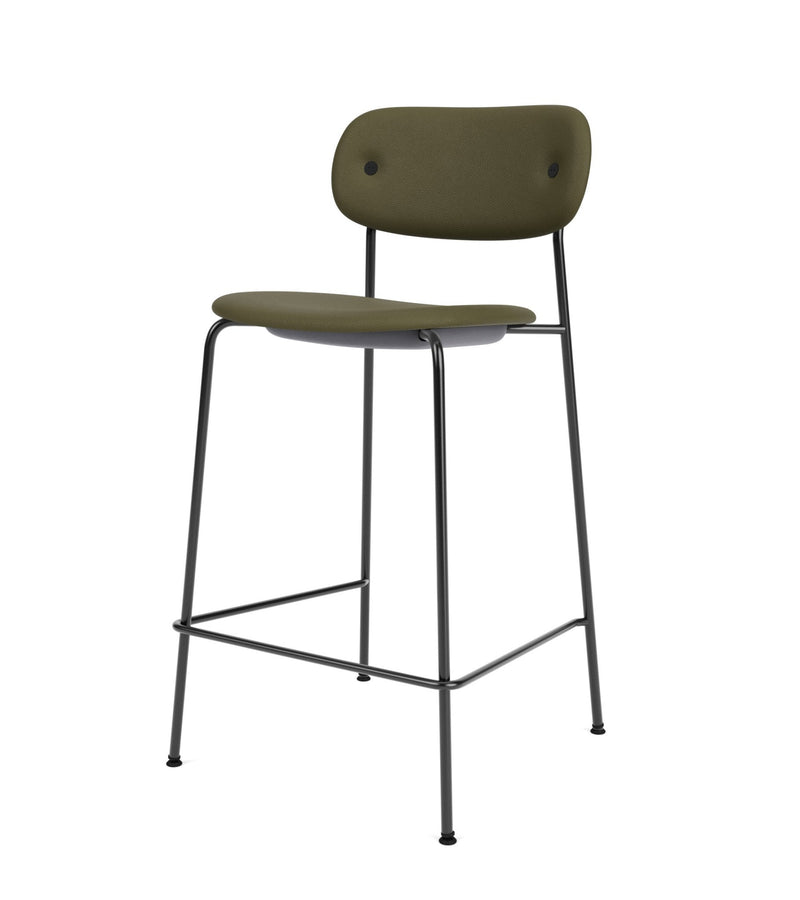 Co Counter Chair - Fully Upholstered - Audo Copenhagen - Chairs - Black Steel/ Audo Boucle 02 (Beige) - HORNE
