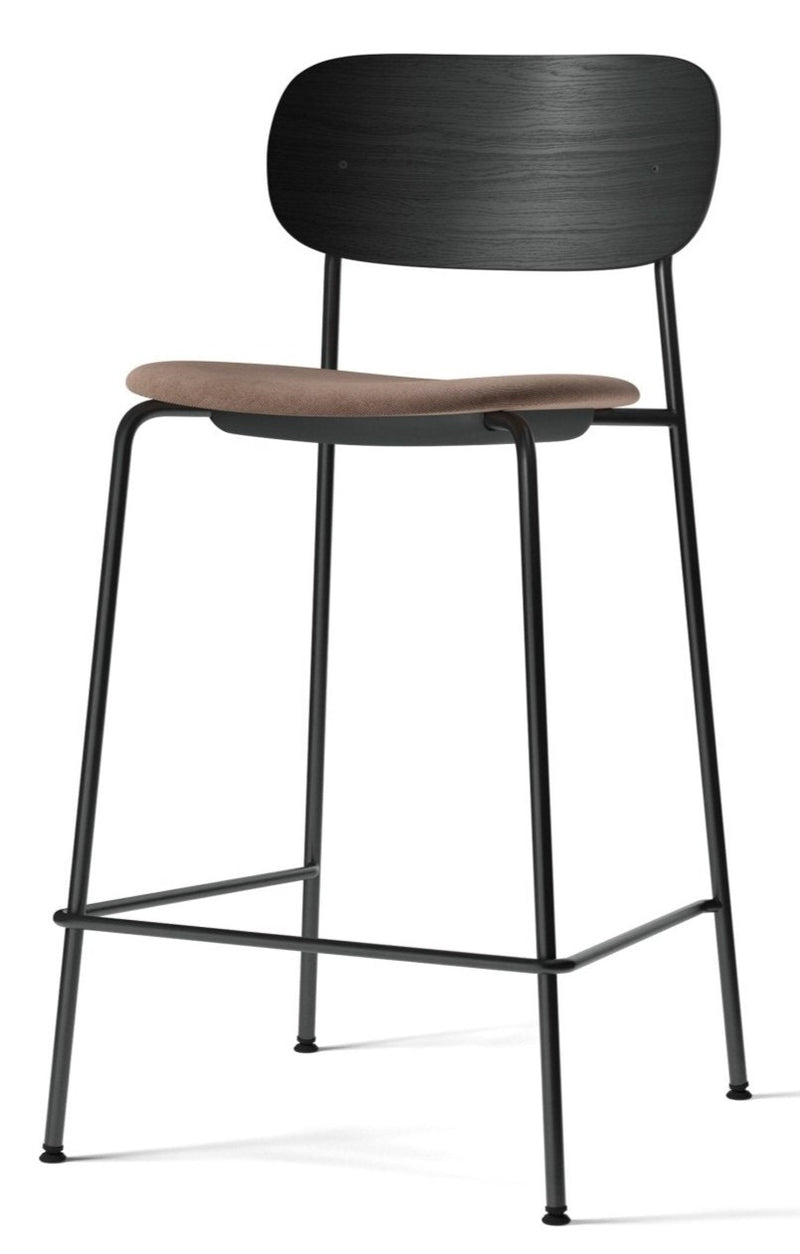 Co Counter Chair - Upholstered Seat - Audo Copenhagen - Chairs - Natural Oak/ Audo Boucle 02 (Beige) - HORNE