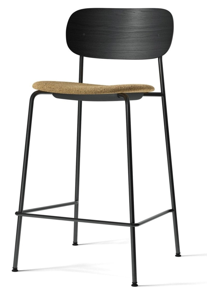 Co Counter Chair - Upholstered Seat - Audo Copenhagen - Chairs - Natural Oak/ Audo Boucle 02 (Beige) - HORNE