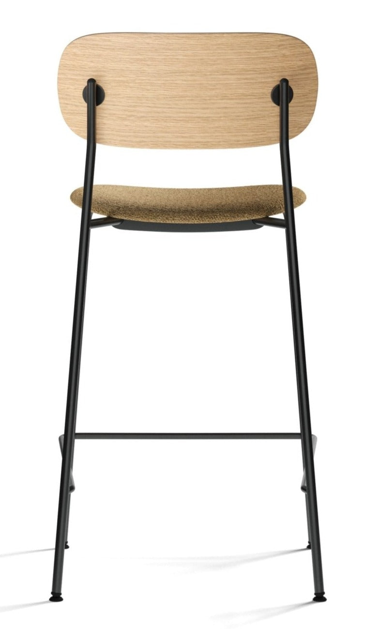 Co Counter Chair - Upholstered Seat - Audo Copenhagen - Chairs - Natural Oak/ Audo Boucle 02 (Beige) - HORNE