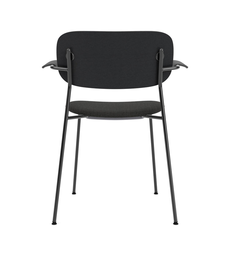 Co Dining Chair - Partially Upholstered - w/Armrests - Audo Copenhagen - Chairs - Black Frame/ Black Oak/ Re - wool 0198 (Black) - HORNE