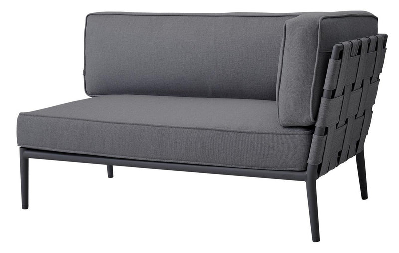 Conic 2 Seater Sofa - Cane Line - Outdoor Furniture - Left Module - Light Grey - HORNE