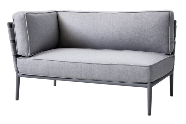 Conic 2 Seater Sofa - Cane Line - Outdoor Furniture - Right Module - Light Grey - HORNE
