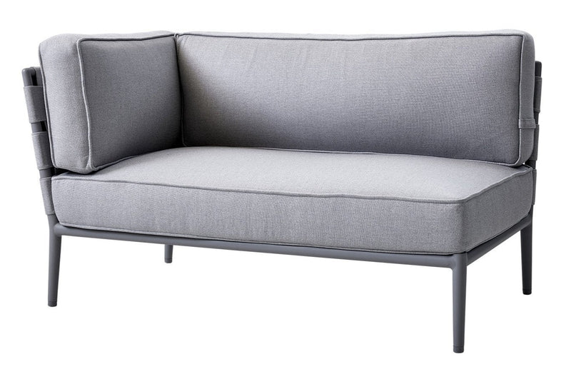 Conic 2 Seater Sofa - Cane Line - Outdoor Furniture - Left Module - Light Grey - HORNE