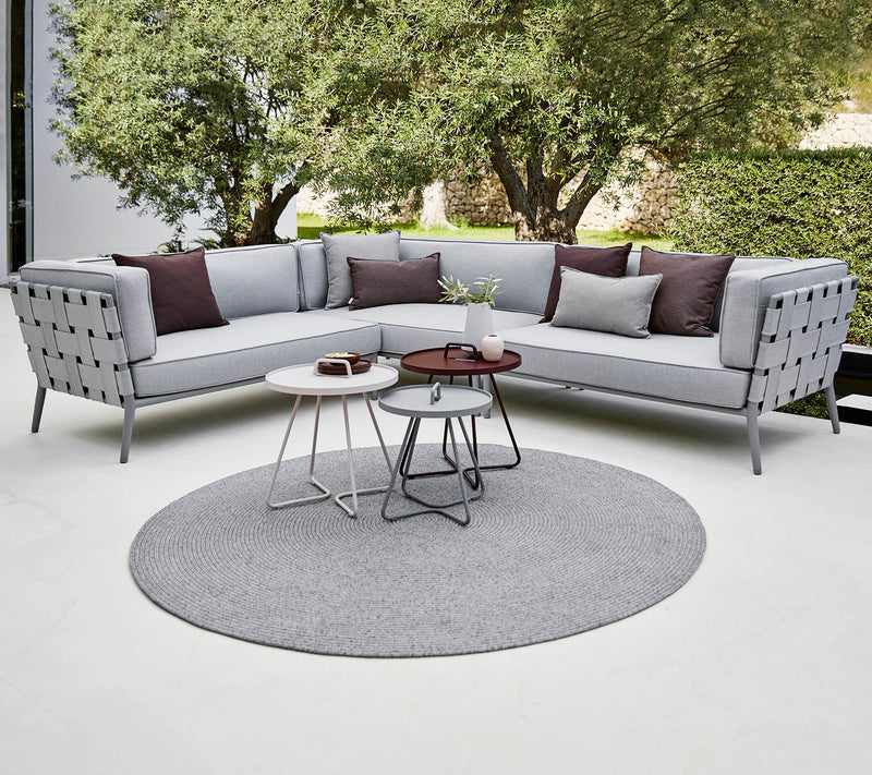 Conic 2 Seater Sofa - Cane Line - Outdoor Furniture - Left Module - Light Grey - HORNE