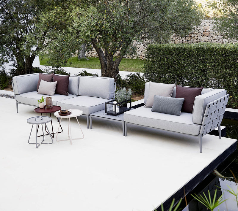 Conic 2 Seater Sofa - Cane Line - Outdoor Furniture - Left Module - Light Grey - HORNE