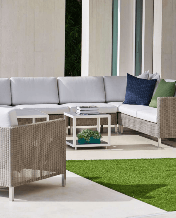 Connect Single Seater Module - Cane Line - Outdoor Furniture - White Cushion Set - HORNE