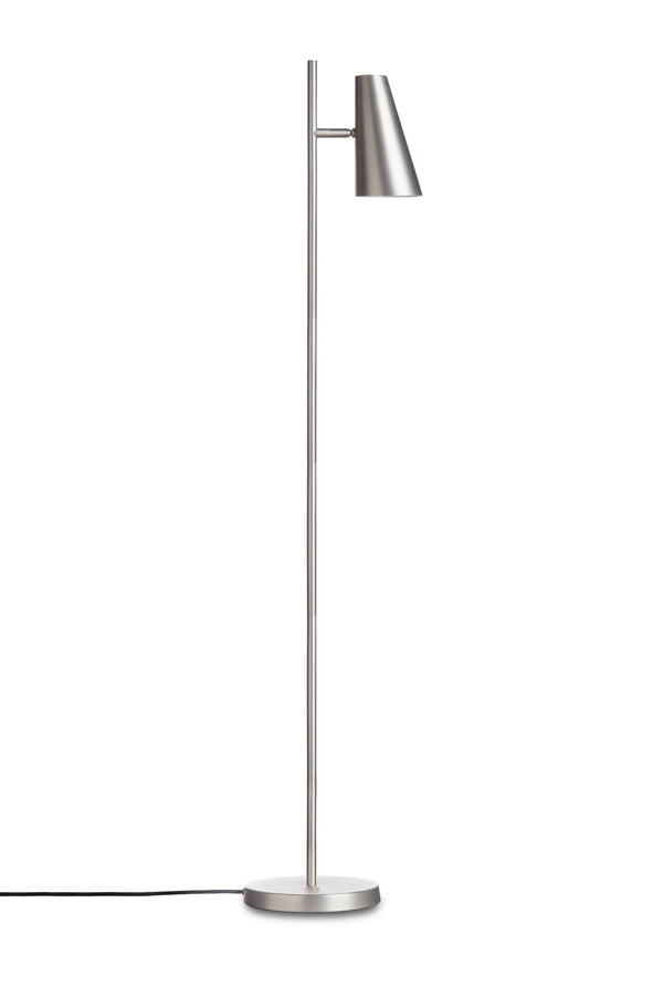 Cono Floor Lamp - Woud - Lamps - Satin Silver - HORNE