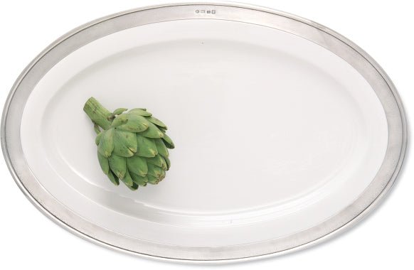 Convivio Oval Serving Platter - Match Pewter - Serveware - X - Small - HORNE