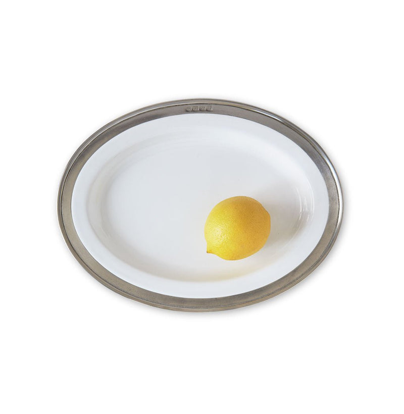Convivio Oval Serving Platter - Match Pewter - Serveware - X - Small - HORNE