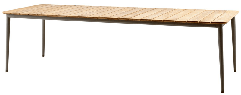 Core Table - Cane Line - Outdoor Furniture - Small - Lava Grey & Teak - HORNE