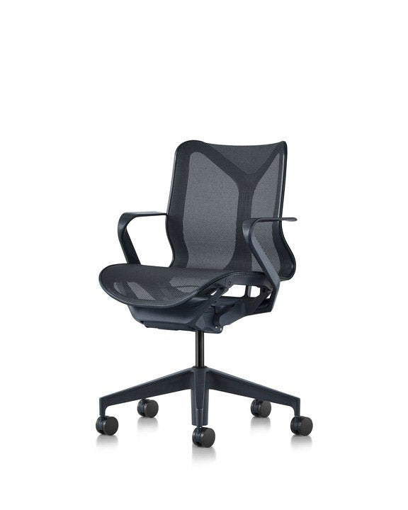 Cosm™ Chair - Low Back - Herman Miller® - Chairs - Fixed Arms - Graphite Frame/Chassis/Base - HORNE