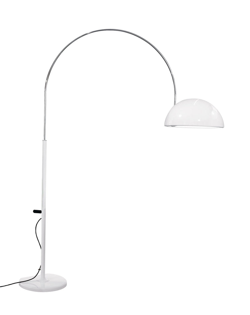 Coupé Arched Floor Lamp - Oluce - Floor Lamps - White - HORNE