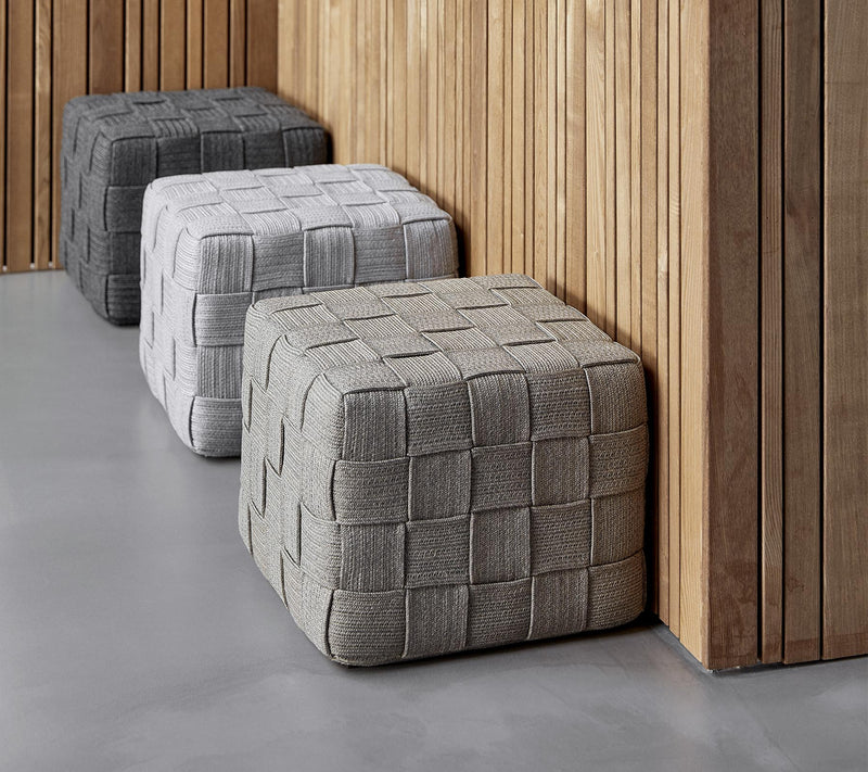 Cube Footstool - Cane Line - Outdoor Furniture - Dark Grey - HORNE