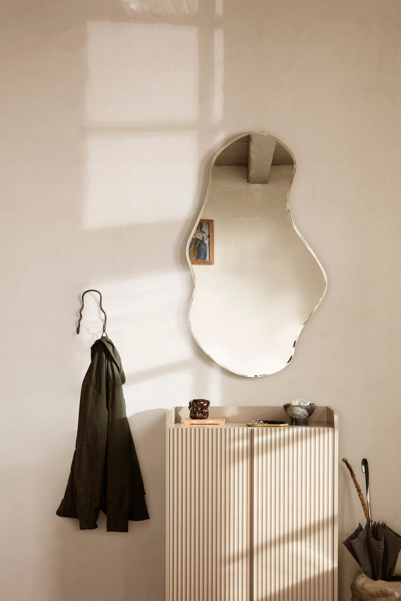 Curvature Double Hook - Ferm Living - Hangers & Hooks - Brass - HORNE