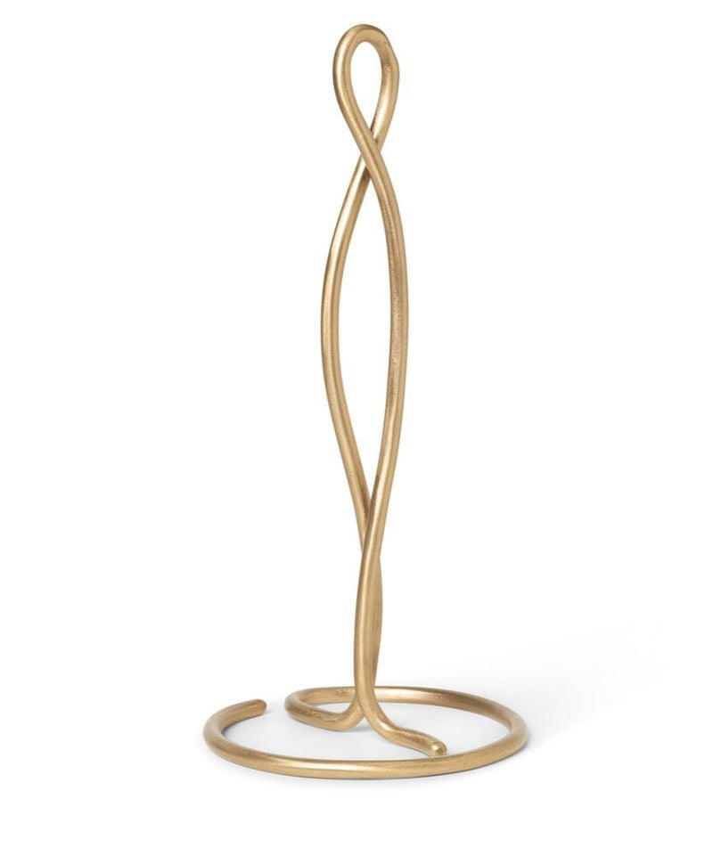 Curvature Paper Towel Holder - Ferm Living - Kitchen & Dining - Brass - HORNE