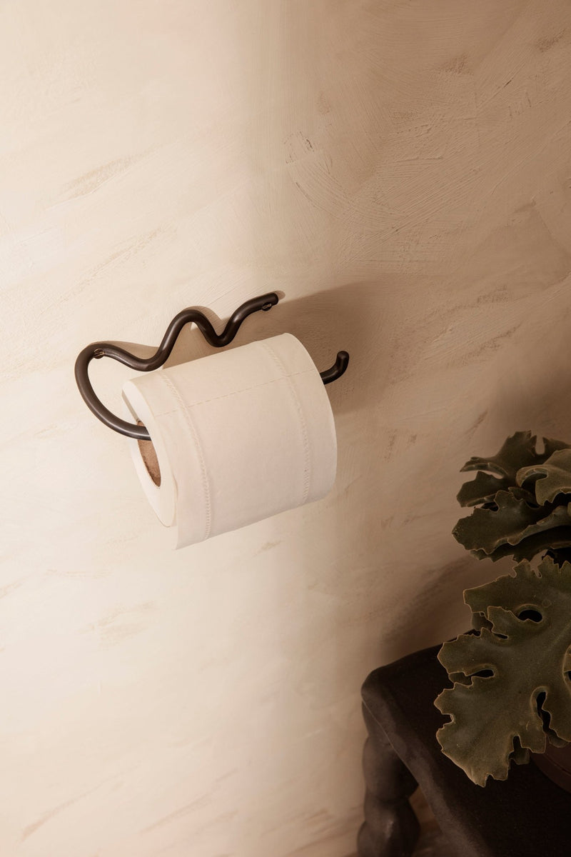 Curvature Toilet Paper Holder - Ferm Living - Bath - Brass - HORNE