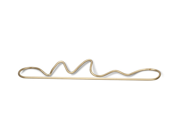 Curvature Towel Hanger - Ferm Living - Hangers & Hooks - Brass - HORNE