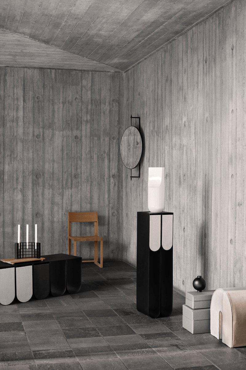 Curved Pedestal - Kristina Dam - Shelving - Beige - HORNE