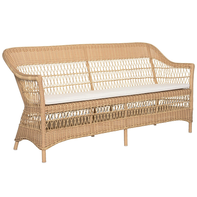 Dawn 3 - Seater Sofa - Exterior - Sika Design - Outdoor Furniture - Antique - Snow White 100% Polyester - HORNE