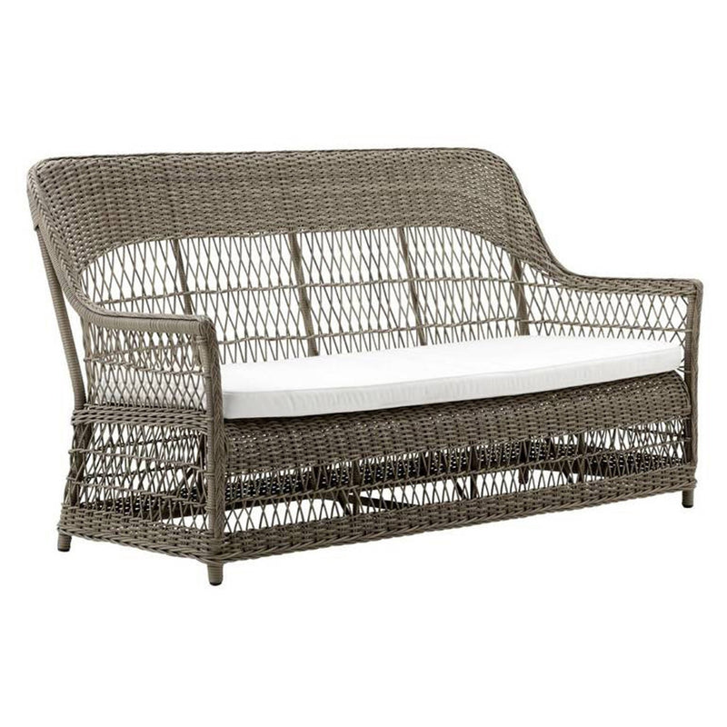 Dawn 3 - Seater Sofa - Exterior - Sika Design - Outdoor Furniture - Antique - Snow White 100% Polyester - HORNE