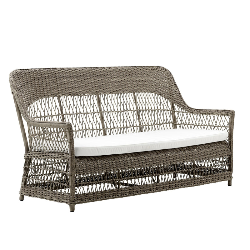 Dawn 3 - Seater Sofa - Exterior - Sika Design - Outdoor Furniture - Antique - Snow White 100% Polyester - HORNE