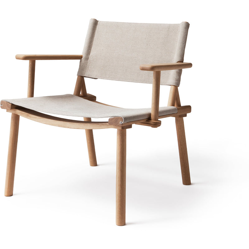 Horne December Wood And Leather Scandinavian Lounge Chair