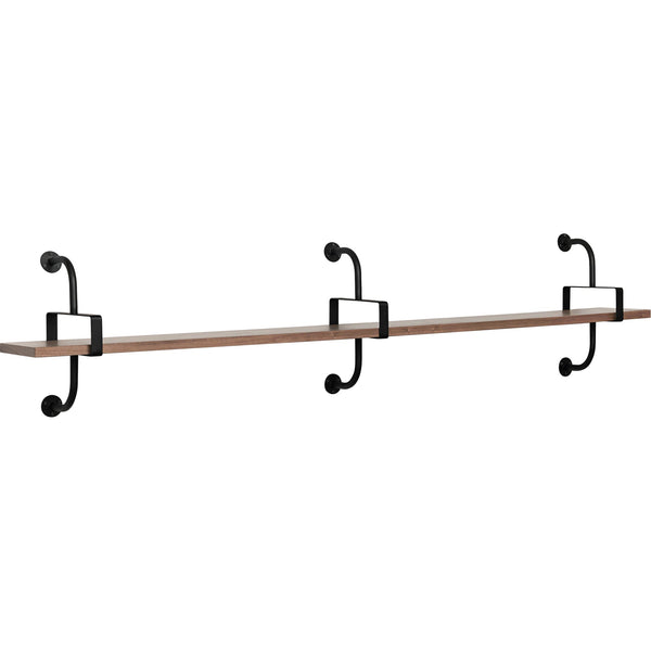 Démon Shelf System - 84.7" - Gubi - Shelving - 1 Shelf/ 84.6" Long (3 stringers) - Black Stained Ash - HORNE