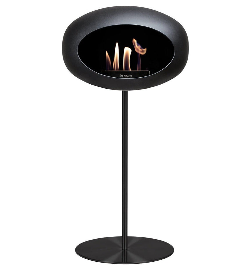 Dome - Steel High - Le Feu - Fire Pits + Grills - Black Dome - Polished Steel Pole - Polished Steel Plate - HORNE