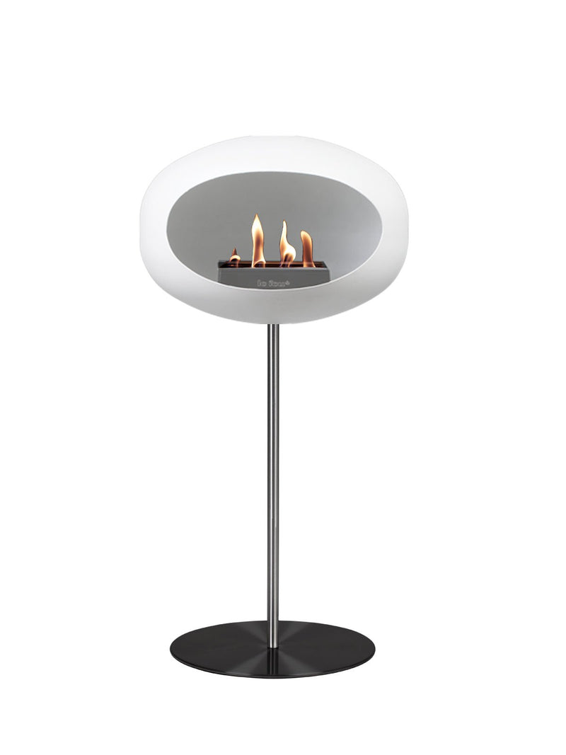 Dome - Steel High - Le Feu - Fire Pits + Grills - Black Dome - Polished Steel Pole - Polished Steel Plate - HORNE