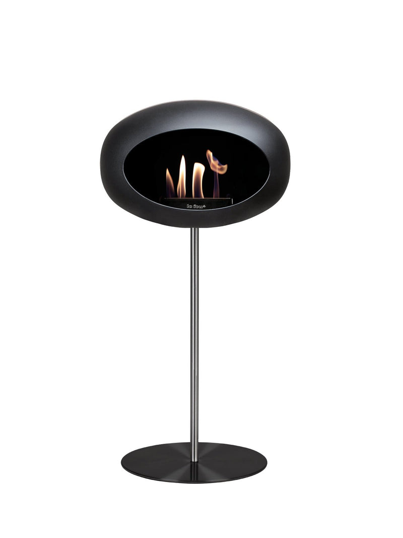 Dome - Steel High - Le Feu - Fire Pits + Grills - Black Dome - Polished Steel Pole - Polished Steel Plate - HORNE
