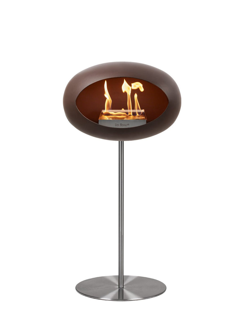 Dome - Steel High - Le Feu - Fire Pits + Grills - Black Dome - Polished Steel Pole - Polished Steel Plate - HORNE
