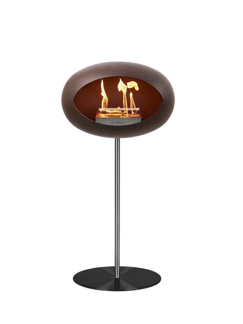Dome - Steel High - Le Feu - Fire Pits + Grills - Black Dome - Polished Steel Pole - Polished Steel Plate - HORNE