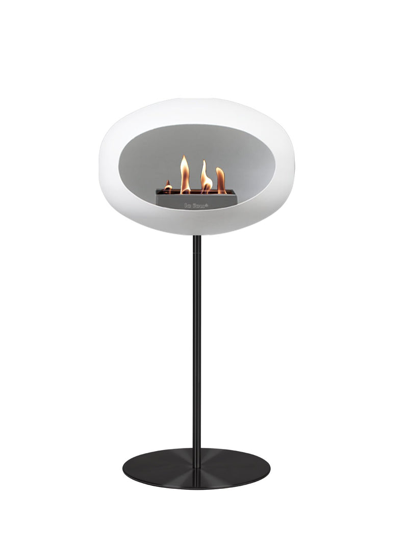Dome - Steel High - Le Feu - Fire Pits + Grills - Black Dome - Polished Steel Pole - Polished Steel Plate - HORNE