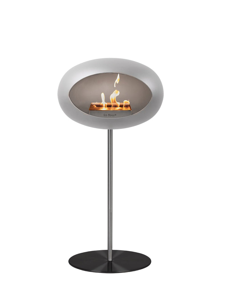 Dome - Steel High - Le Feu - Fire Pits + Grills - Black Dome - Polished Steel Pole - Polished Steel Plate - HORNE