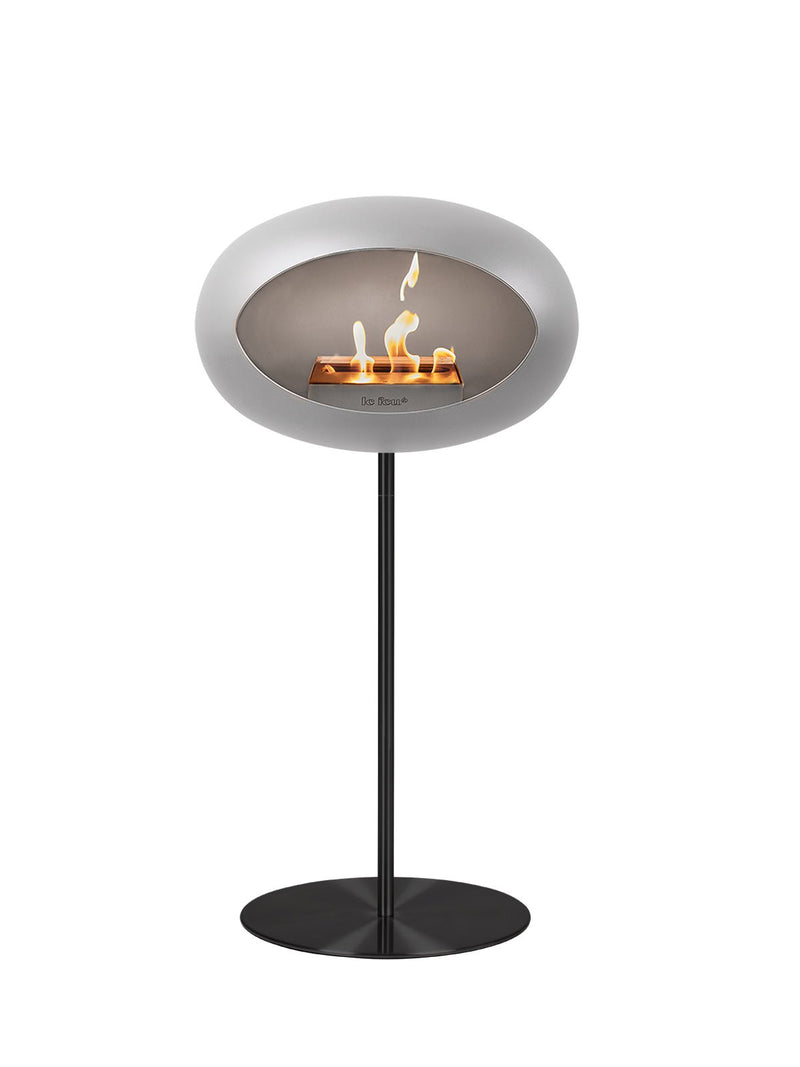 Dome - Steel High - Le Feu - Fire Pits + Grills - Black Dome - Polished Steel Pole - Polished Steel Plate - HORNE