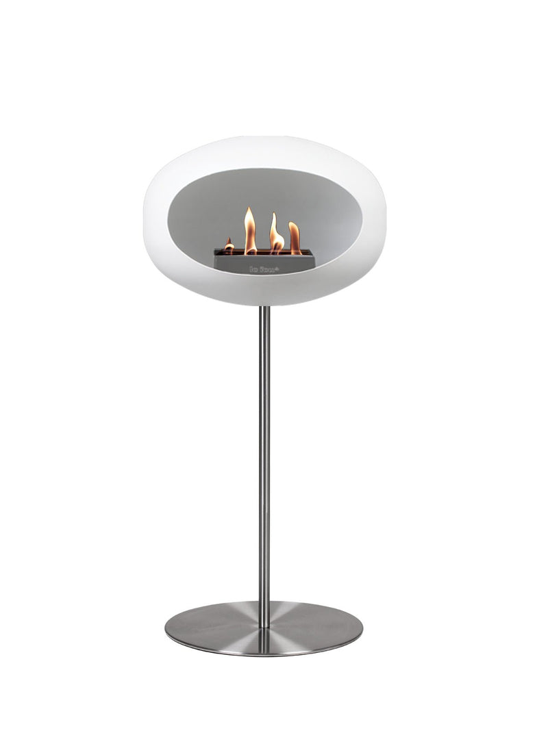 Dome - Steel High - Le Feu - Fire Pits + Grills - Black Dome - Polished Steel Pole - Polished Steel Plate - HORNE