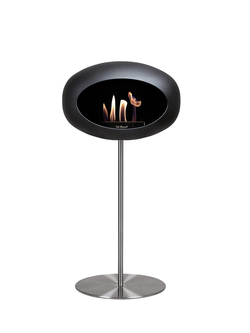 Dome - Steel High - Le Feu - Fire Pits + Grills - Black Dome - Polished Steel Pole - Polished Steel Plate - HORNE