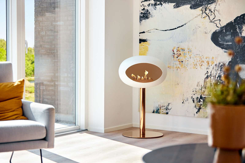 Dome - Steel Low - Le Feu - Fire Pits + Grills - Black Dome - Polished Steel Pole - Polished Steel Plate - HORNE