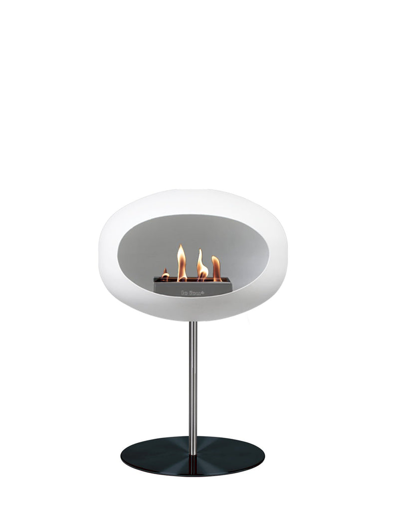 Dome - Steel Low - Le Feu - Fire Pits + Grills - Black Dome - Polished Steel Pole - Polished Steel Plate - HORNE