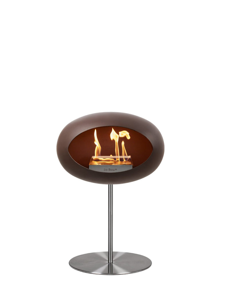 Dome - Steel Low - Le Feu - Fire Pits + Grills - Black Dome - Polished Steel Pole - Polished Steel Plate - HORNE