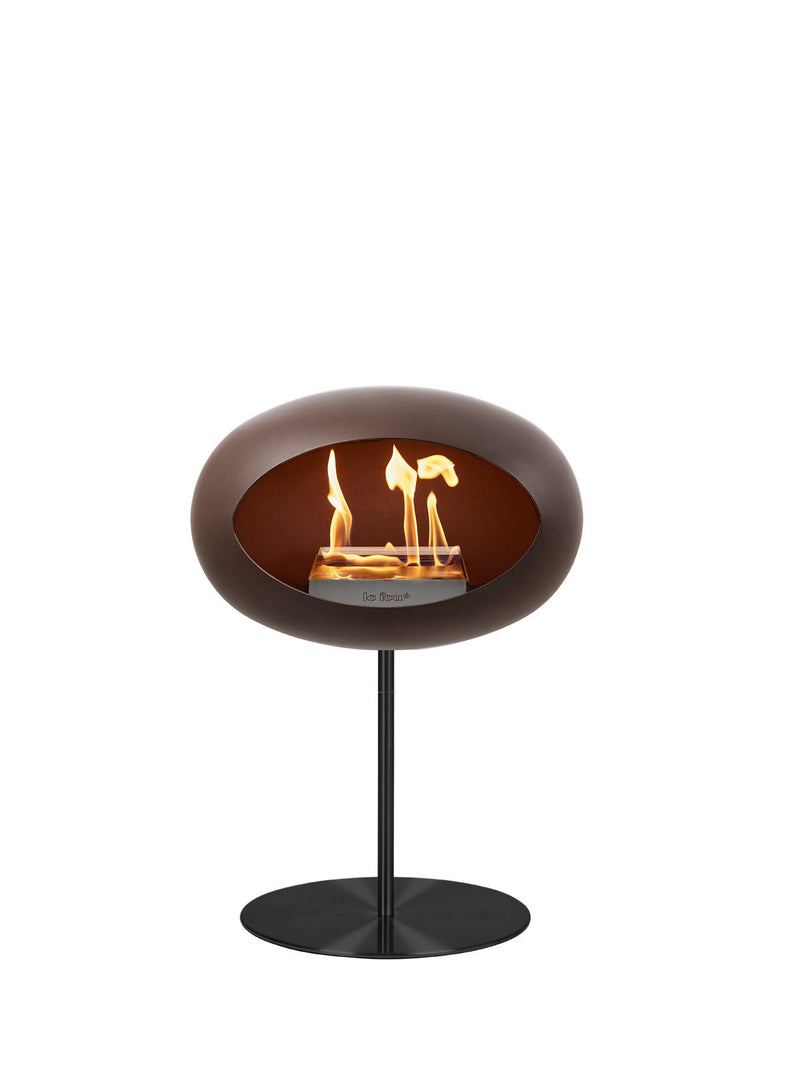 Dome - Steel Low - Le Feu - Fire Pits + Grills - Black Dome - Polished Steel Pole - Polished Steel Plate - HORNE