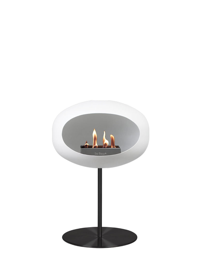 Dome - Steel Low - Le Feu - Fire Pits + Grills - Black Dome - Polished Steel Pole - Polished Steel Plate - HORNE
