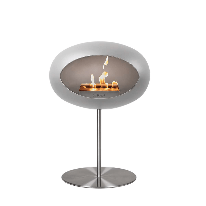 Dome - Steel Low - Le Feu - Fire Pits + Grills - Black Dome - Polished Steel Pole - Polished Steel Plate - HORNE