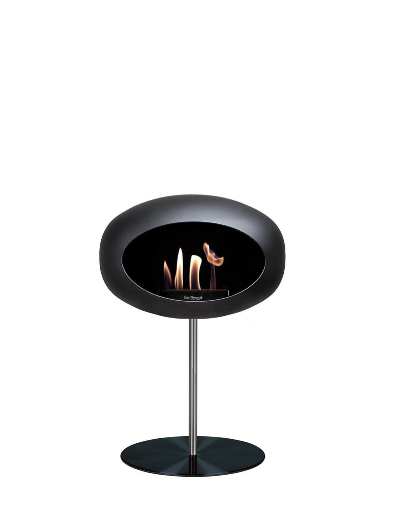 Dome - Steel Low - Le Feu - Fire Pits + Grills - Black Dome - Polished Steel Pole - Polished Steel Plate - HORNE