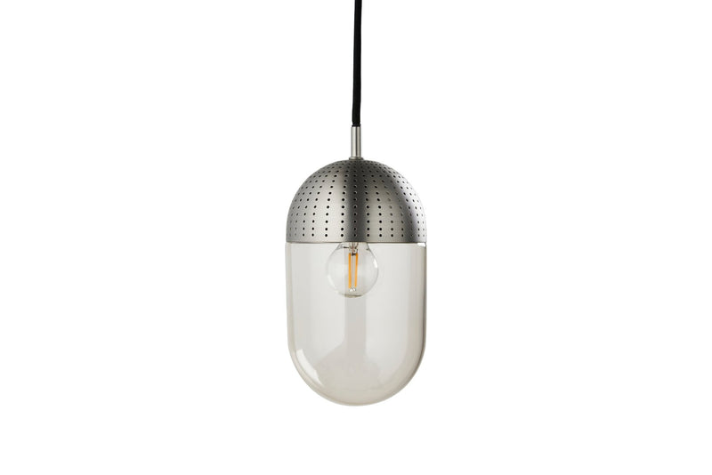 Dot Pendant - Woud - Pendants - Small - Black Painted Metal + Opal Glass Shade - HORNE