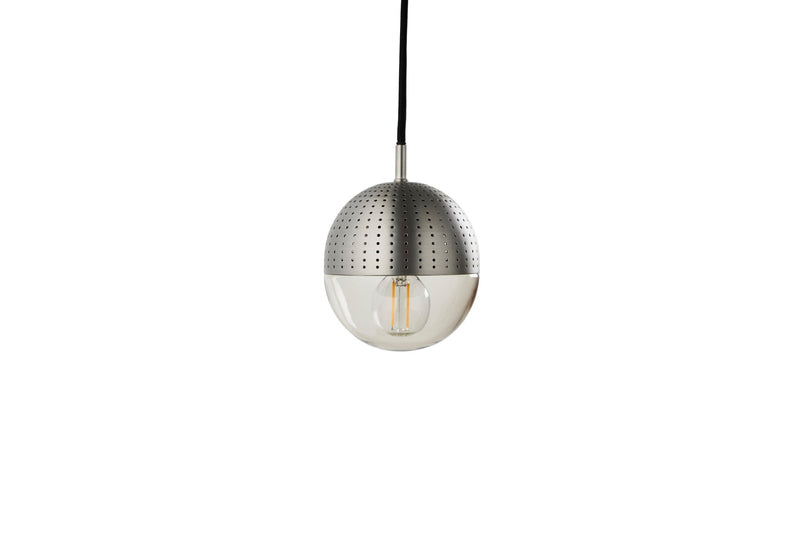 Dot Pendant - Woud - Pendants - Small - Black Painted Metal + Opal Glass Shade - HORNE