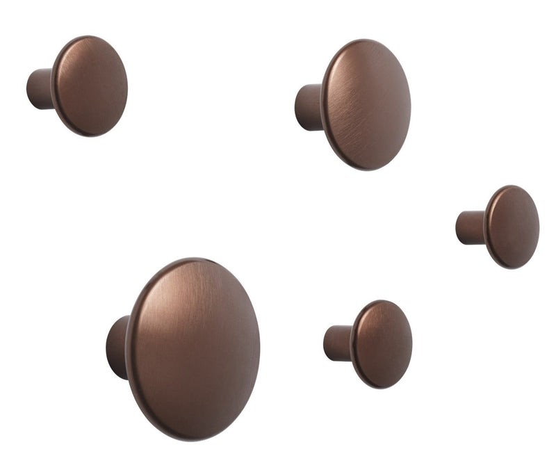 Dots Metal Hooks - Set Of 5 - Muuto - Storage + Organization - Aluminum - HORNE